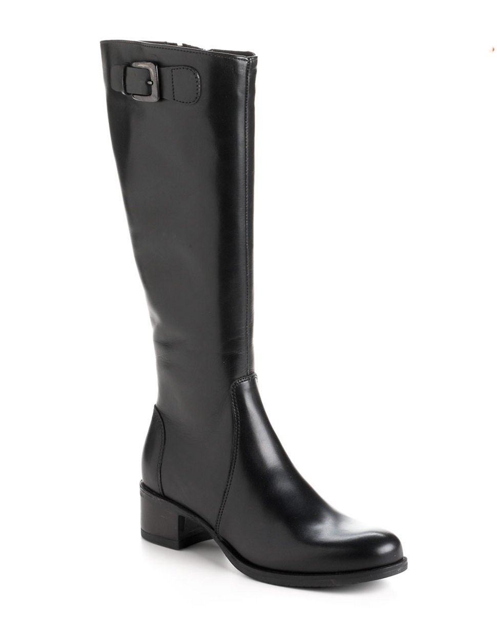 La Canadienne Hannah Waterproof Leather Riding Boots in Black Leather
